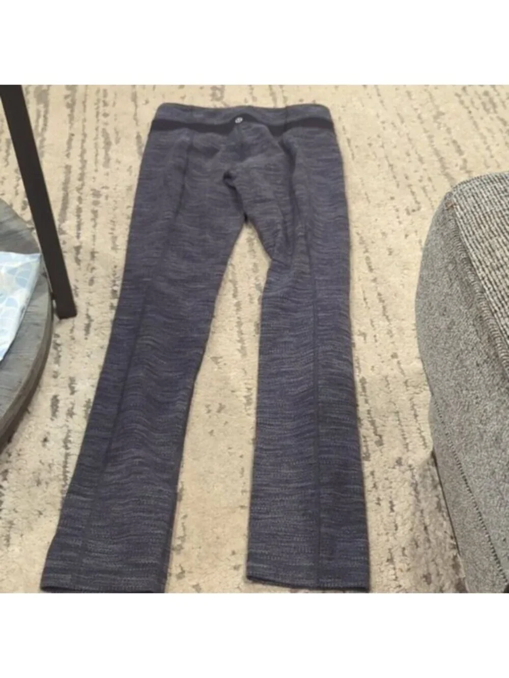 Lululemon Skinny Groove Pant Diamond Jacquard Space Dye Black Deep Coal / Black